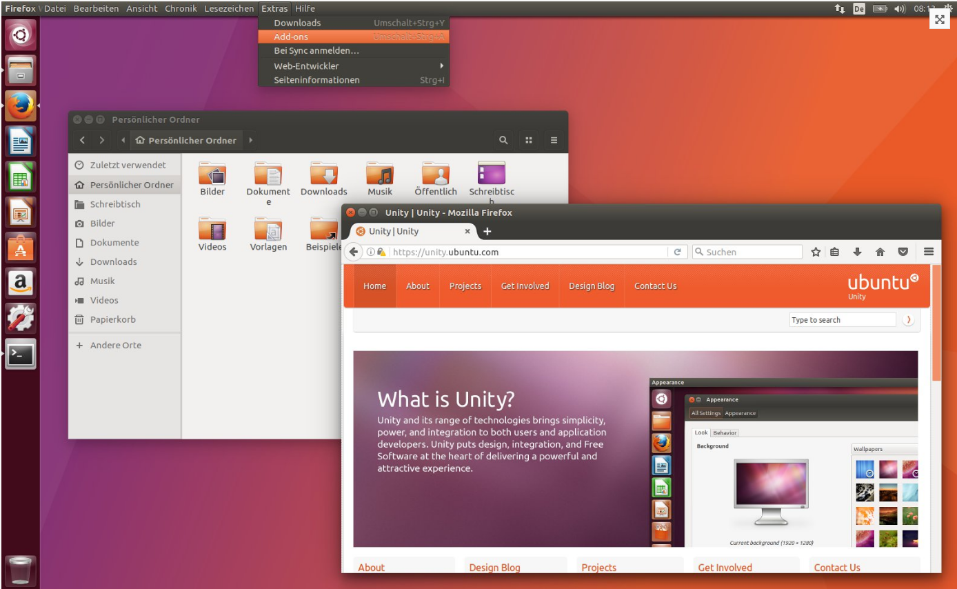 down Der Unity Desktop von Ubuntu